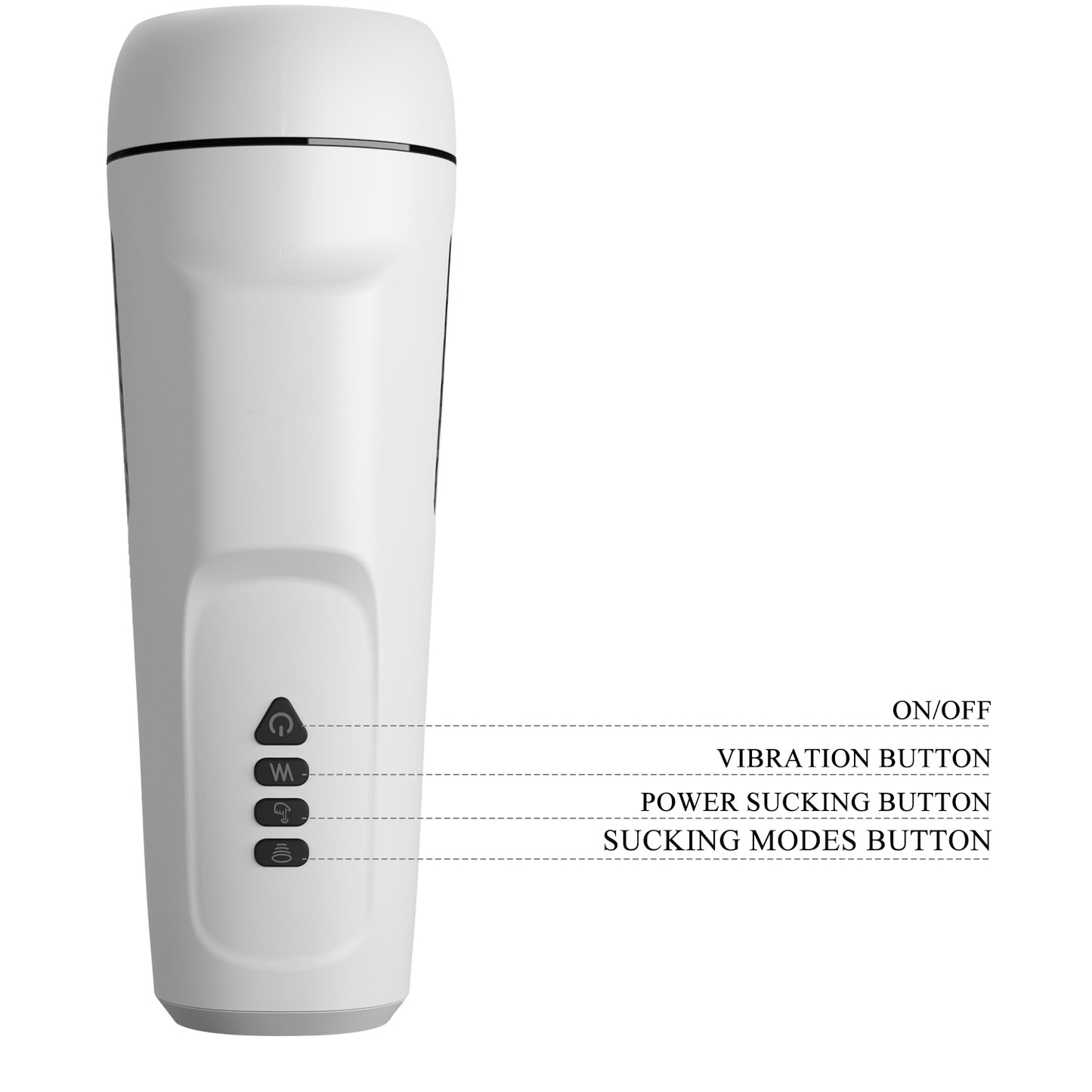 Pretty Love Sienna 12 Function Sucking Stroker - White | 6959532333947 | Available at EroticWarehouse.com