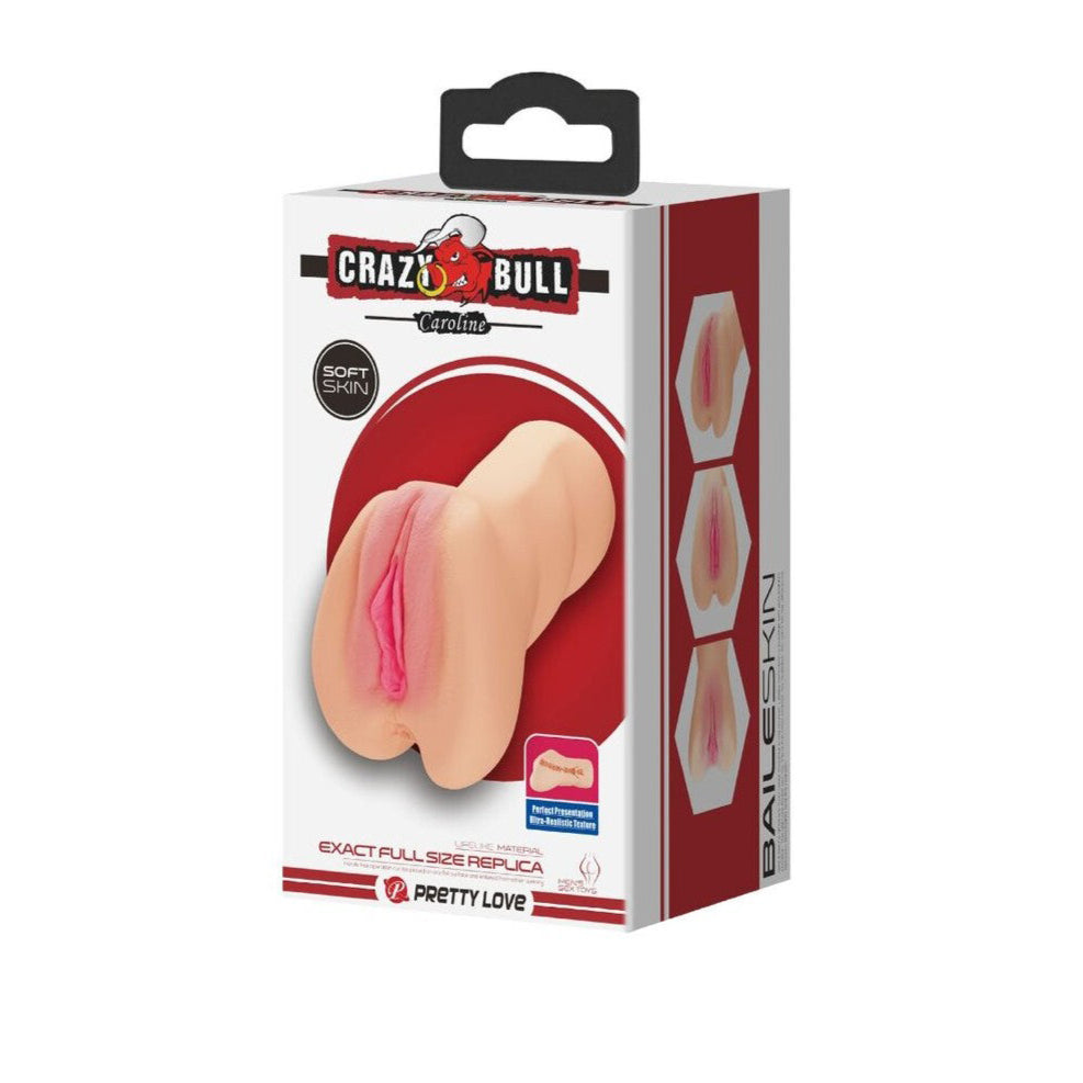 Caroline Realistic Dual Entry Pussy And Ass Stroker - Light | 6959532329179 | Available at EroticWarehouse.com