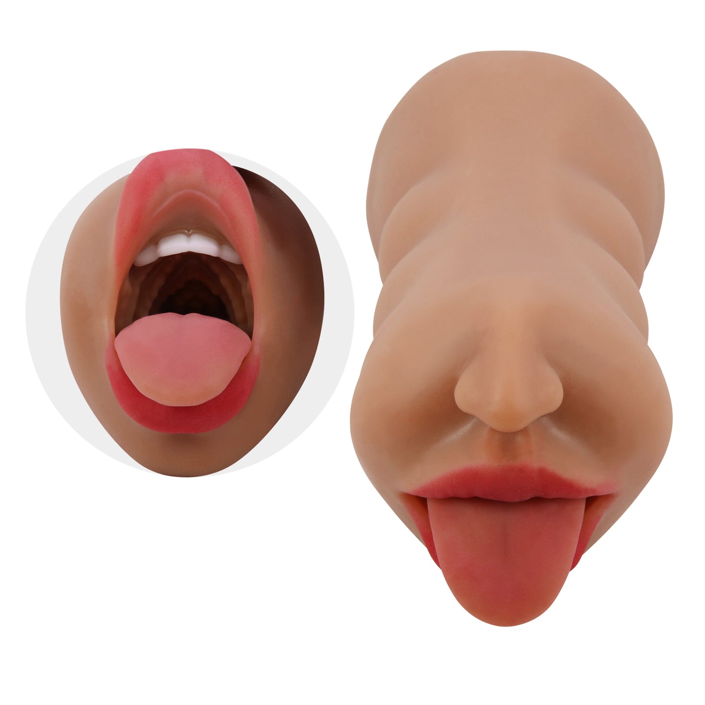 Sarah Mouth Masturbator Sleeve - Brown | 6959532360158 | Available at EroticWarehouse.com