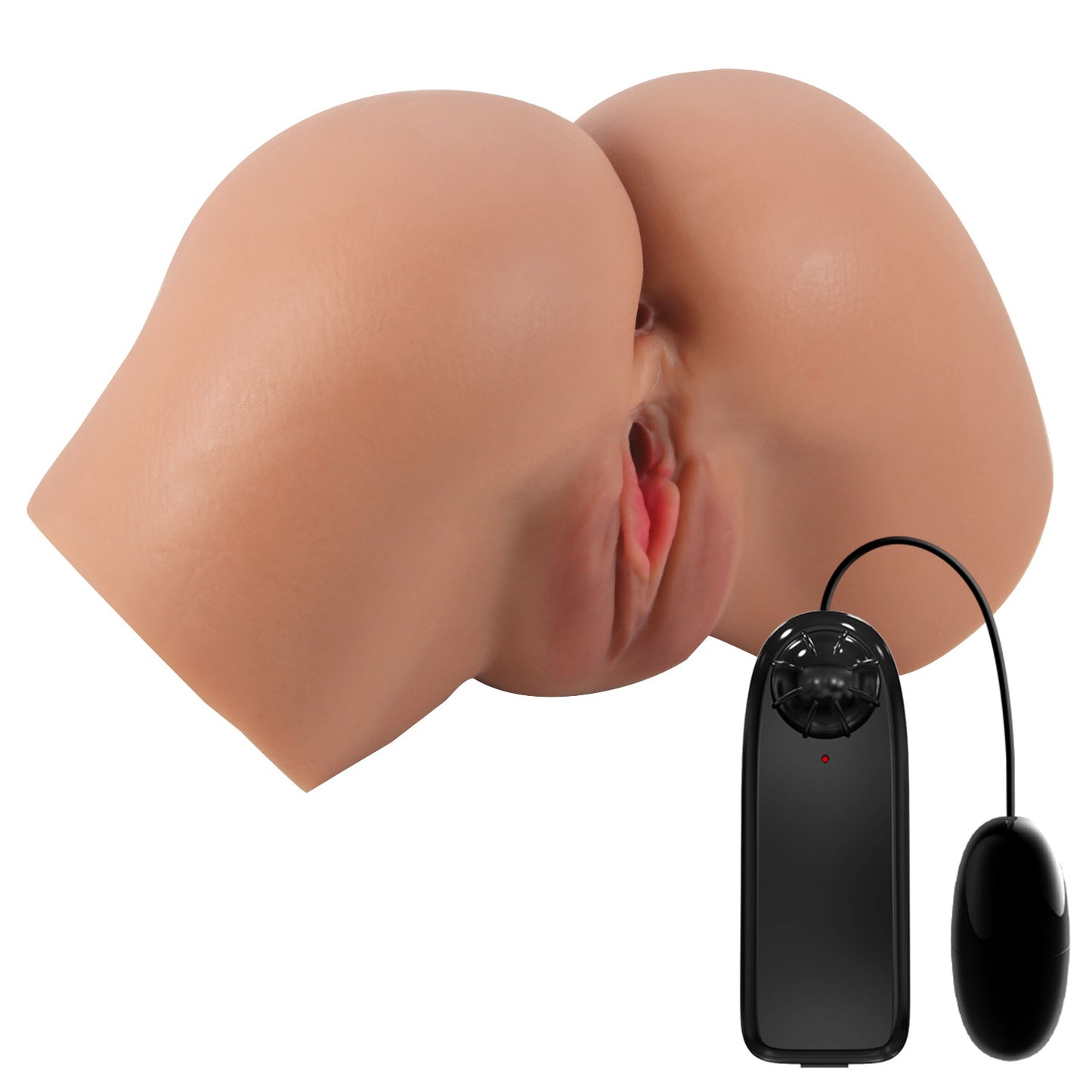 Hailey Realistic Vagina and Ass Vibrator - Tan | 6959532360172 | Available at EroticWarehouse.com