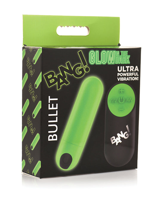 Glow in the Dark Bullet With Remote - Green | 848518055460 | Available at EroticWarehouse.com