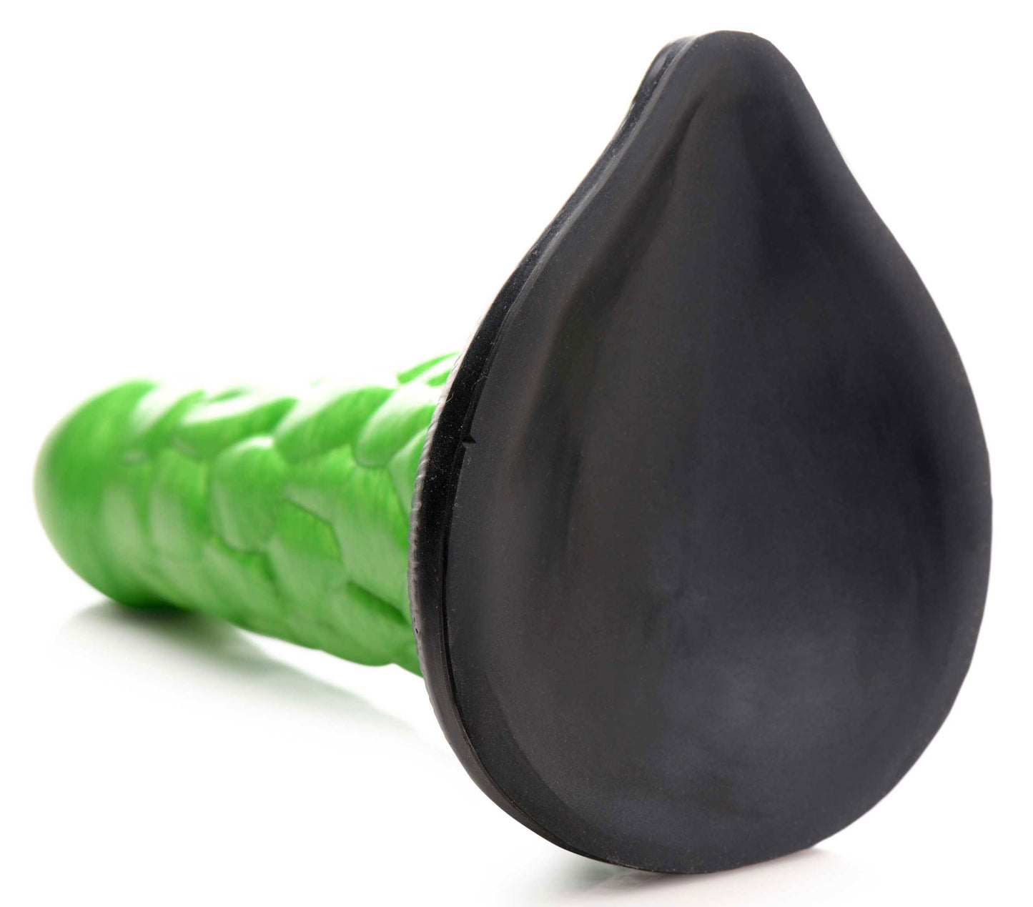 Radioactive Reptile Thick Scaly Silicone Dildo - Green | 848518046055 | Available at EroticWarehouse.com