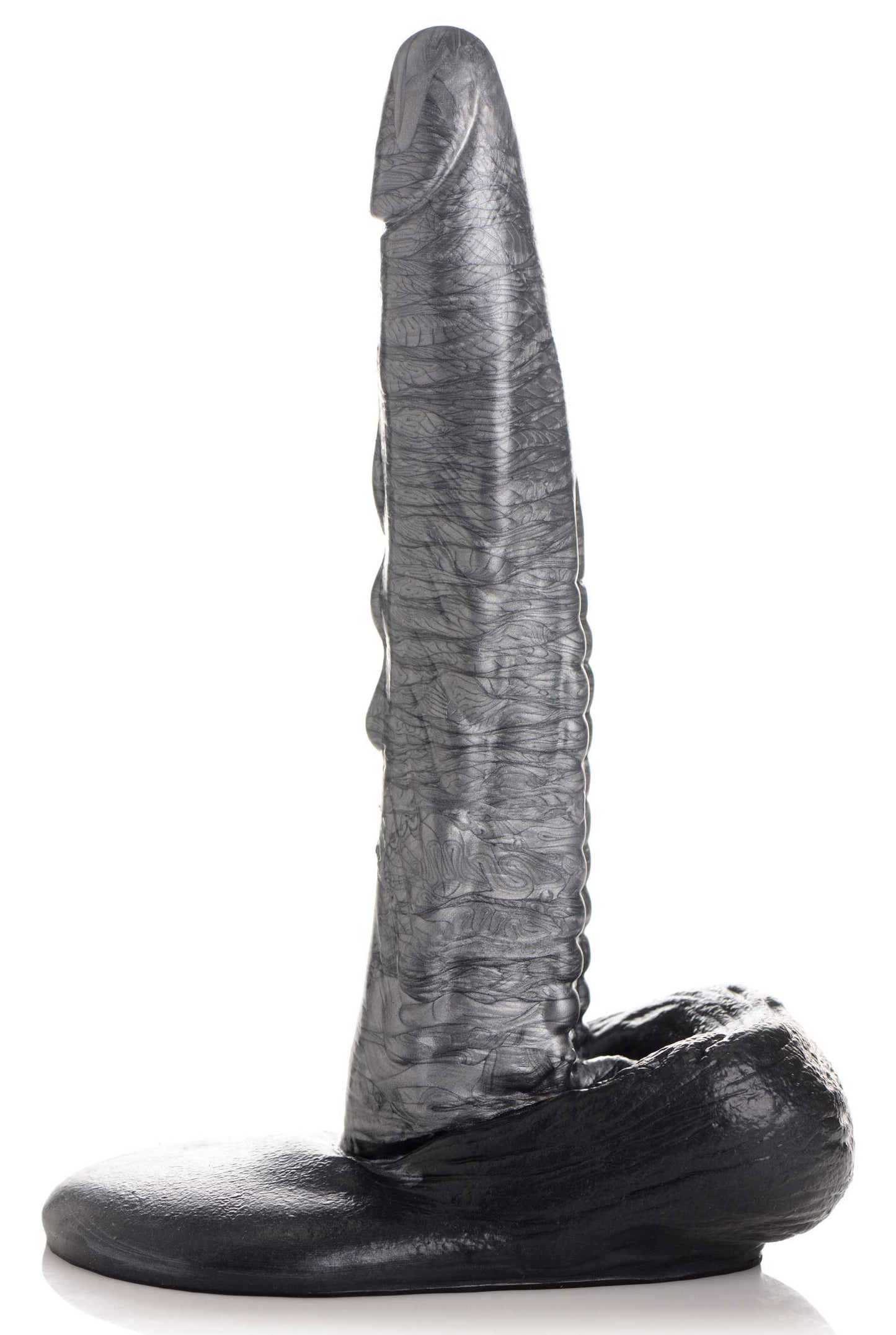 The Gargoyle Rock Hard Silicone Dildo - Silver | 848518046086 | Available at EroticWarehouse.com
