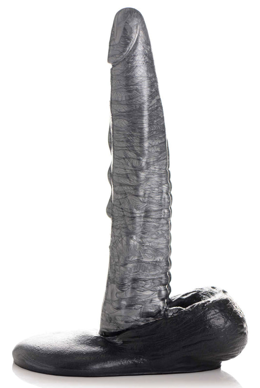 The Gargoyle Rock Hard Silicone Dildo - Silver | 848518046086 | Available at EroticWarehouse.com