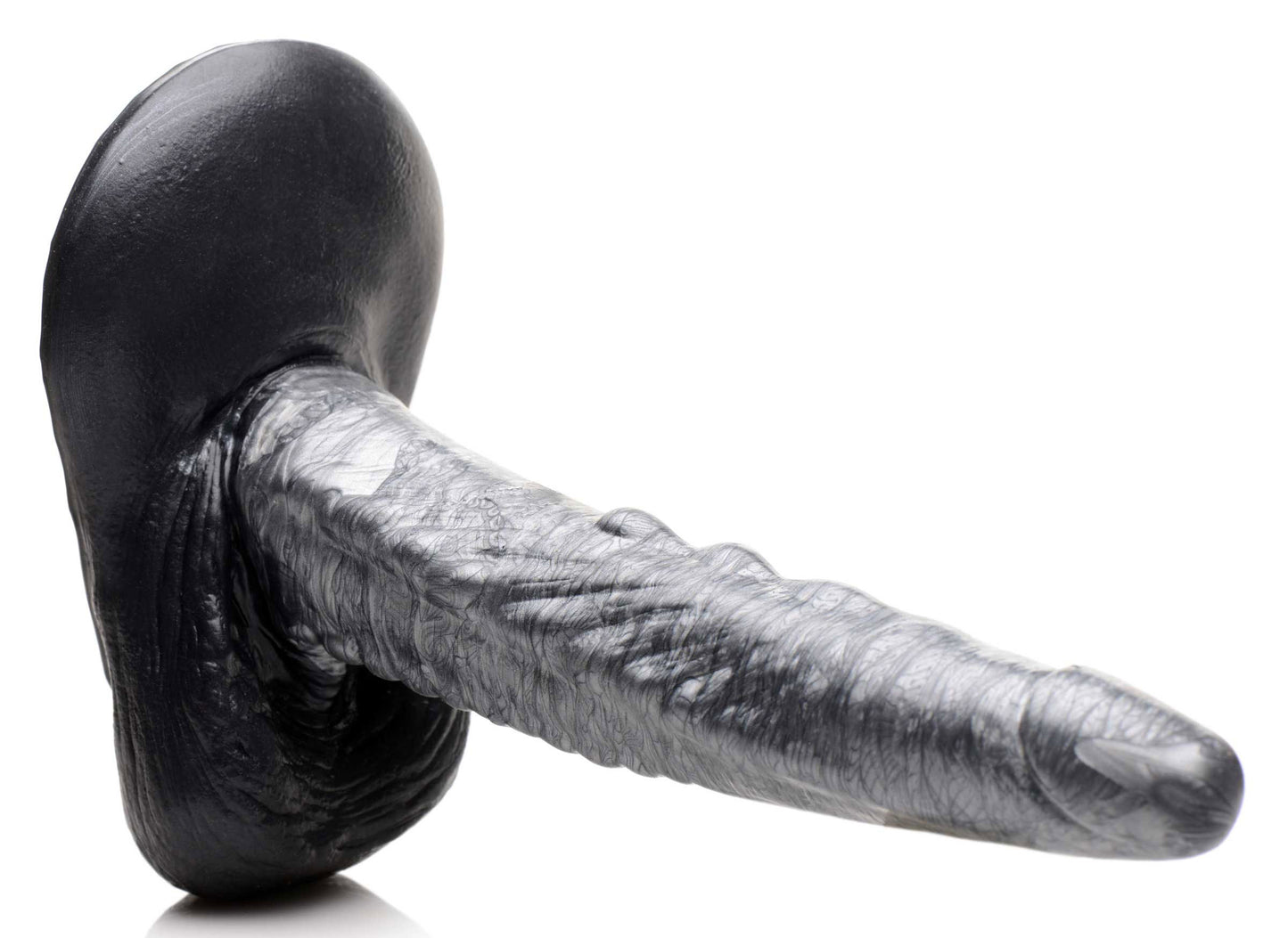 The Gargoyle Rock Hard Silicone Dildo - Silver | 848518046086 | Available at EroticWarehouse.com