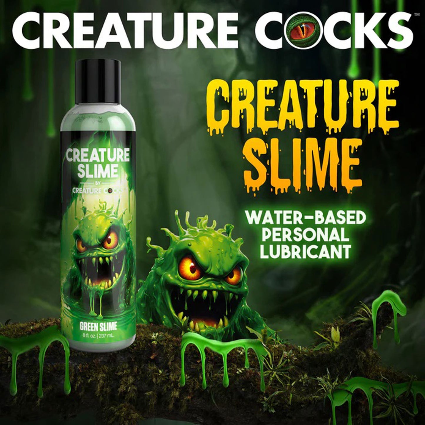 8oz Creature Slime Green Slime Water-Based - Lubricant | 848518057198 | Available at EroticWarehouse.com