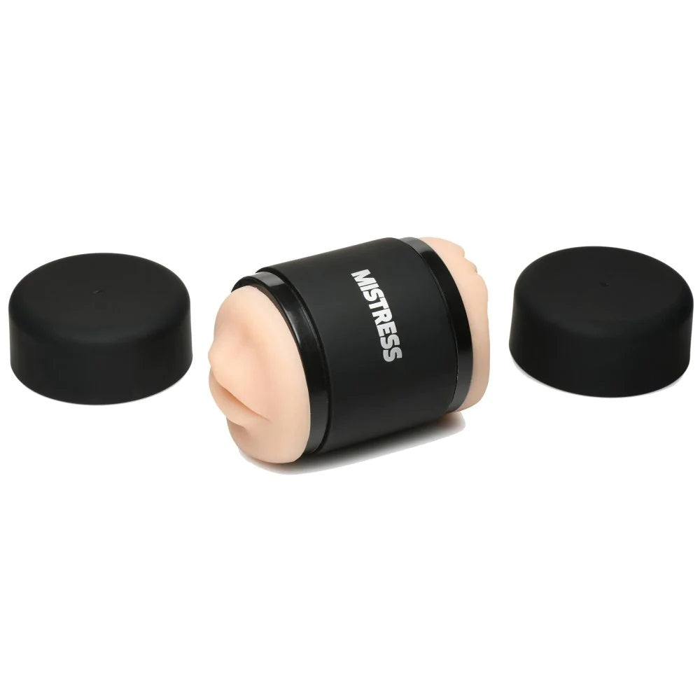 Mistress Double Shot Mouth and Pussy Stroker - Light | 653078943153 | Available at EroticWarehouse.com