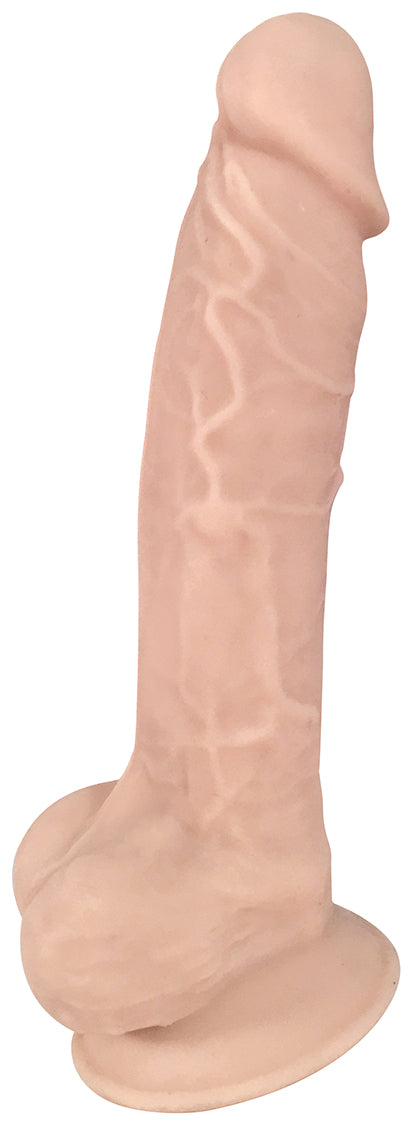 7 Inch Fleshstixxx Silicone Dildo with Balls - Vanilla | 653078940145 | Available at EroticWarehouse.com