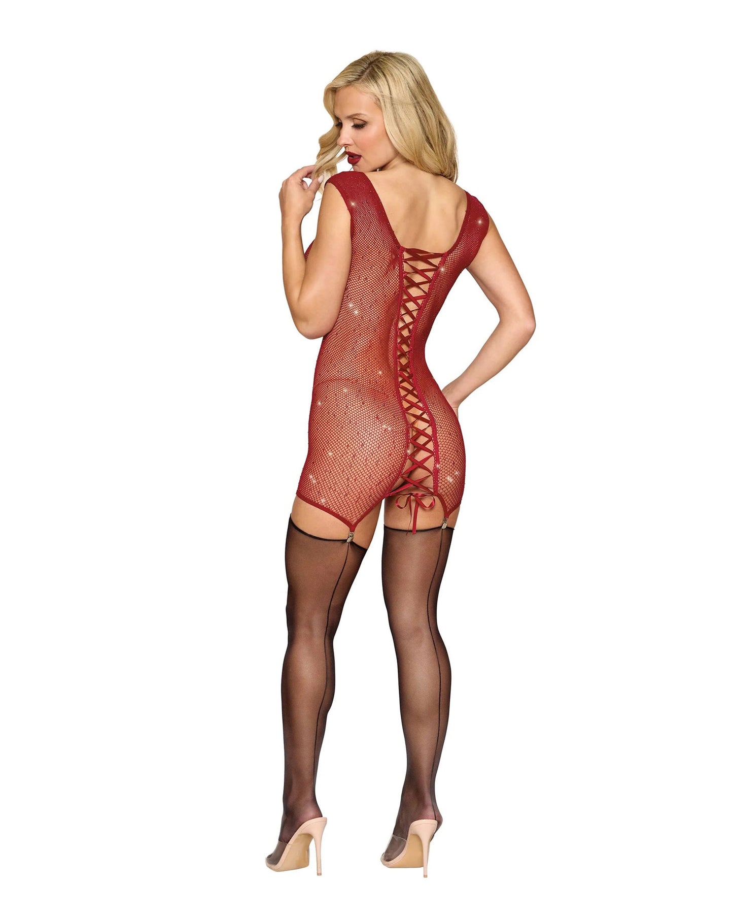 Garter Slip Dmnd - One Size - Red | 888368357956 | Available at EroticWarehouse.com