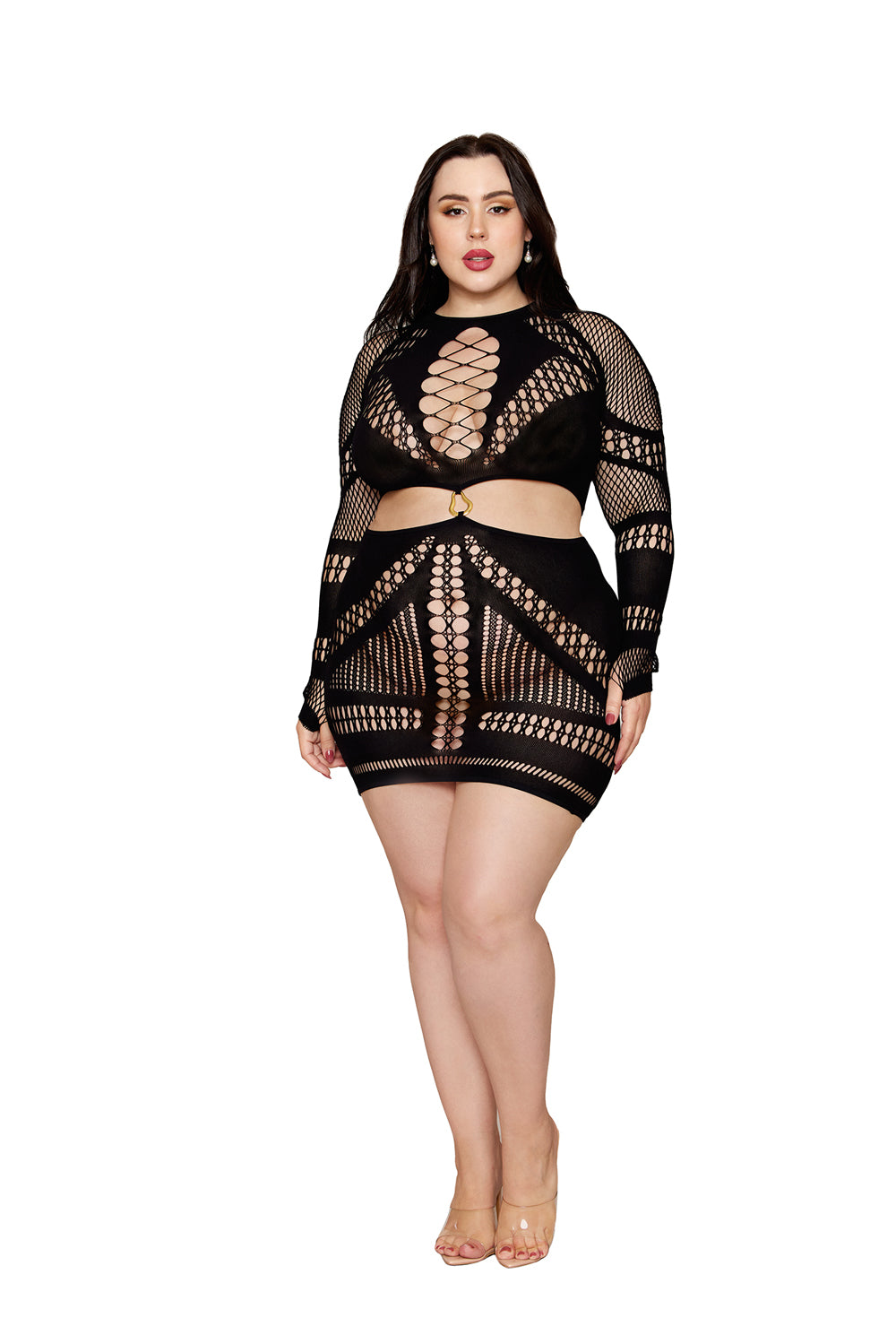 Chemise Dmnd - Queen Size - Black | 888368361922 | Available at EroticWarehouse.com