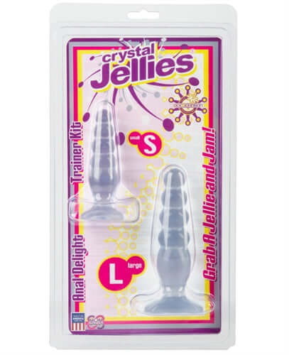 Crystal Jellies Anal Delight Trainer Kit - Clear | 782421016517 | Available at EroticWarehouse.com