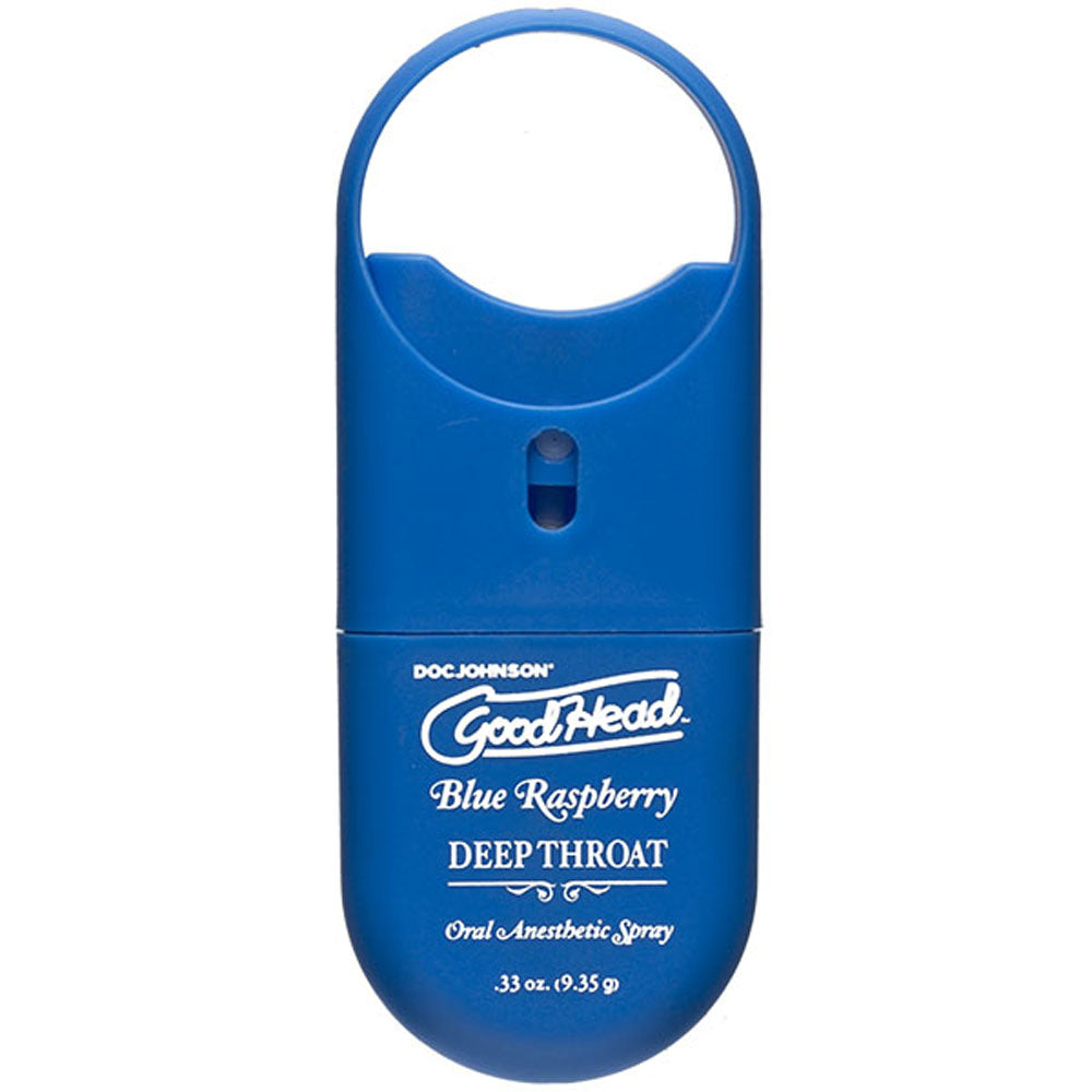 Goodhead - Deep Throat Spray to-Go - Blue Raspberry - .33 Oz. | 782421069254 | Available at EroticWarehouse.com