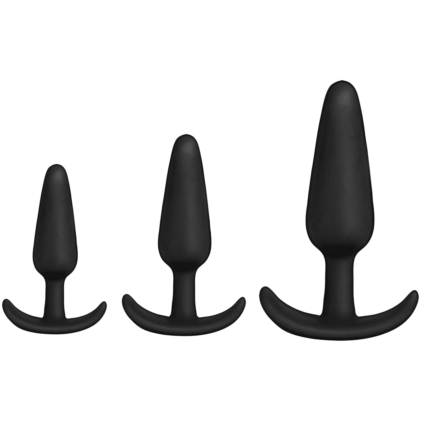 Merci - Tush Trainer - 3 Piece Silicone Set - Black | 782421089764 | Available at EroticWarehouse.com