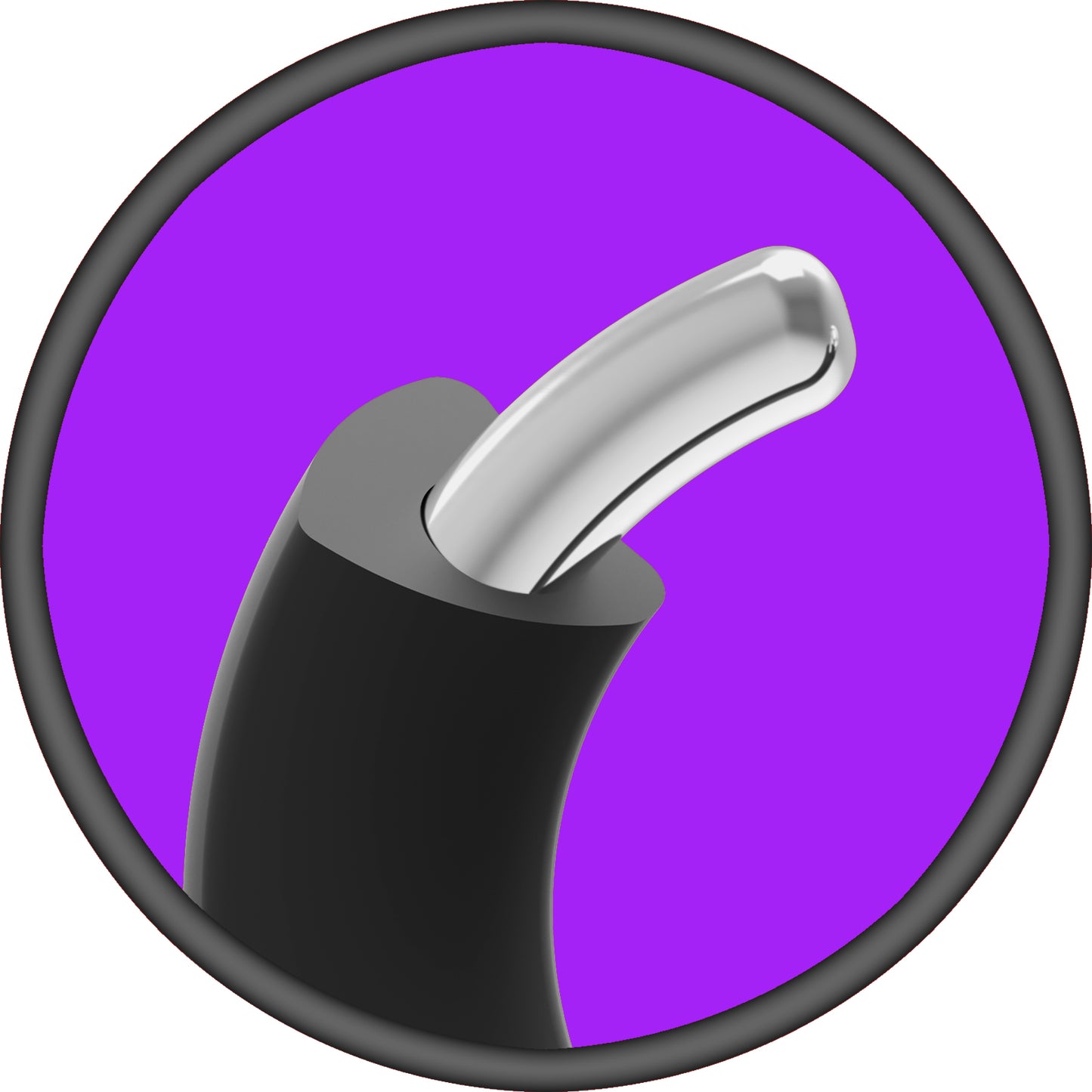 Merci - the Paradox - Silicone Covered Metal Cock Ring - 50mm - Black | 782421089795 | Available at EroticWarehouse.com