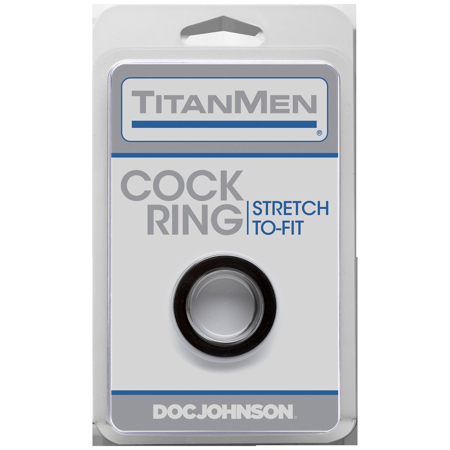 Titanmen Cock Ring - Black | 782421889814 | Available at EroticWarehouse.com