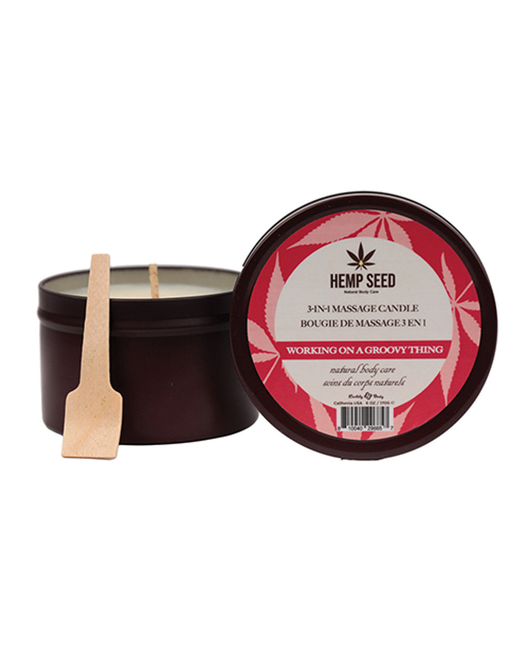 Hemp Seed 3-in-1 Massage Candle - Working on a Groovy Thing 6 Oz | 810040296857 | Available at EroticWarehouse.com