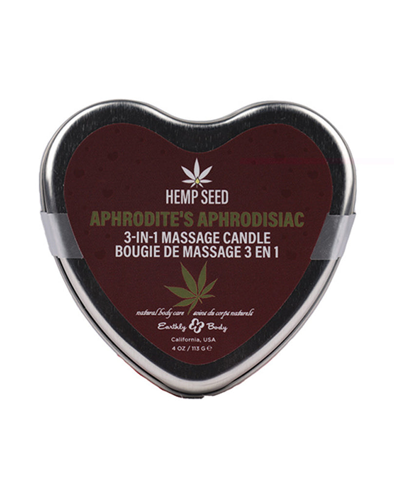 Hemp Seed 3-in-1 Valentines Day Candle - Aphrodite's Aphrodisiac 4 Oz | 810040296307 | Available at EroticWarehouse.com