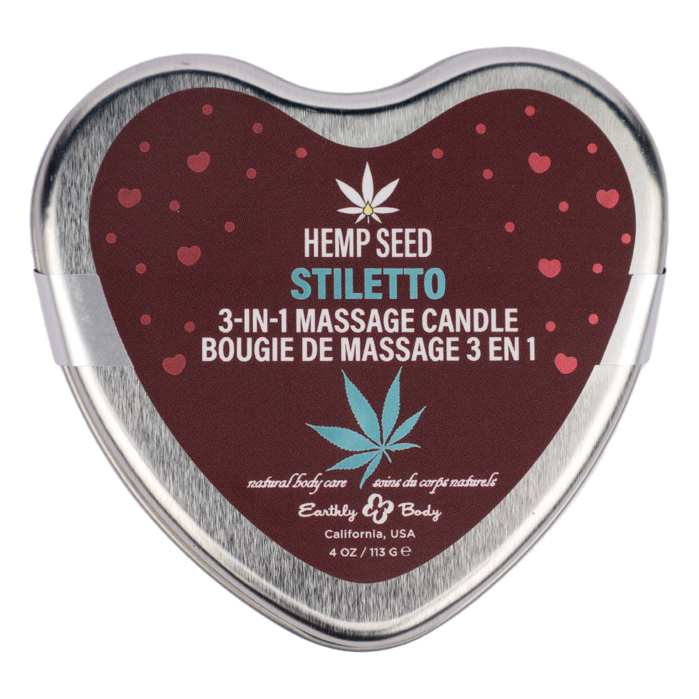 Hemp Seed 3 in 1 Massage Candle Stiletto 4.07oz | 810040297212 | Available at EroticWarehouse.com