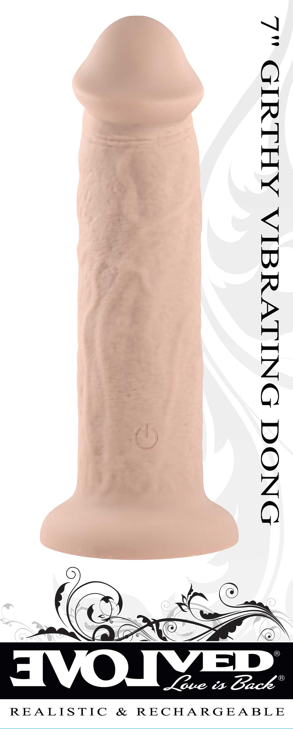 7 Inch Girthy Vibrating Dong - Light | 844477022734 | Available at EroticWarehouse.com