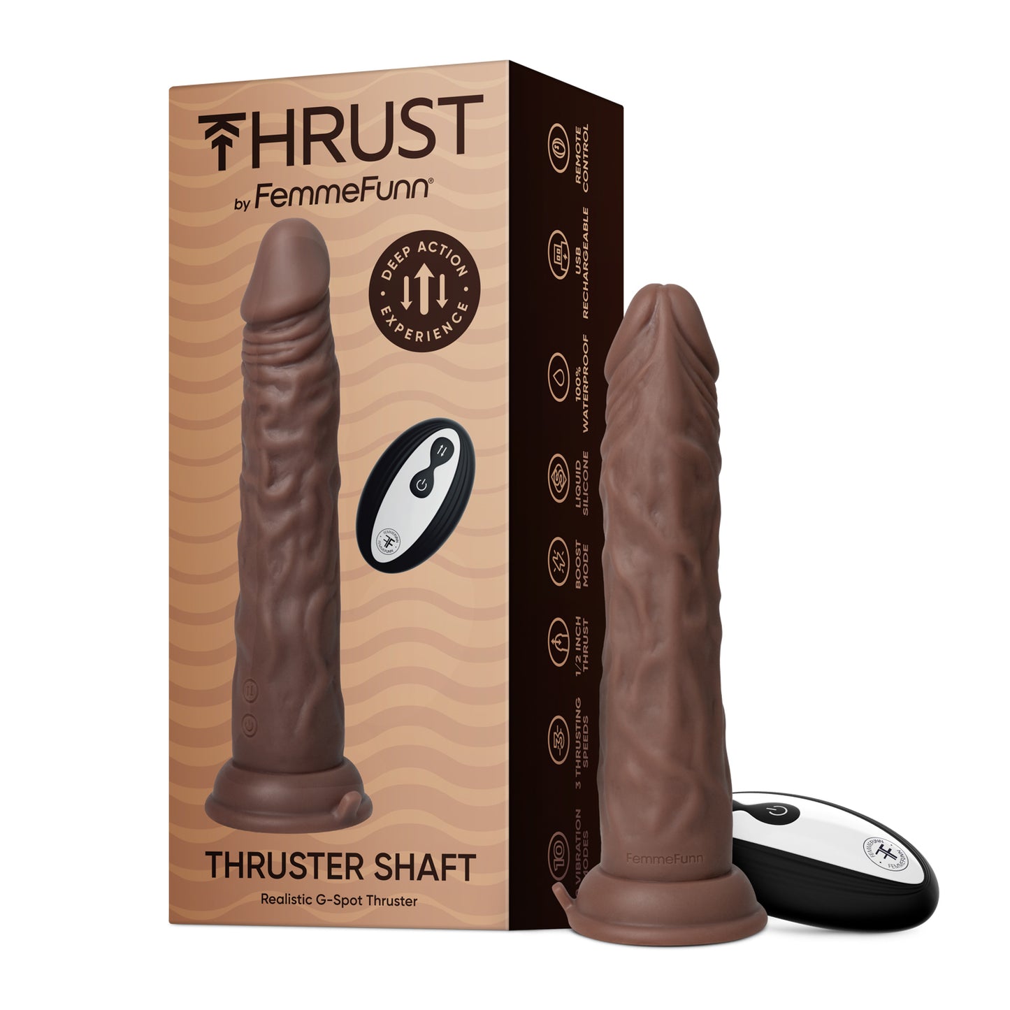 Thruster Shaft - Brown | 810119281531 | Available at EroticWarehouse.com