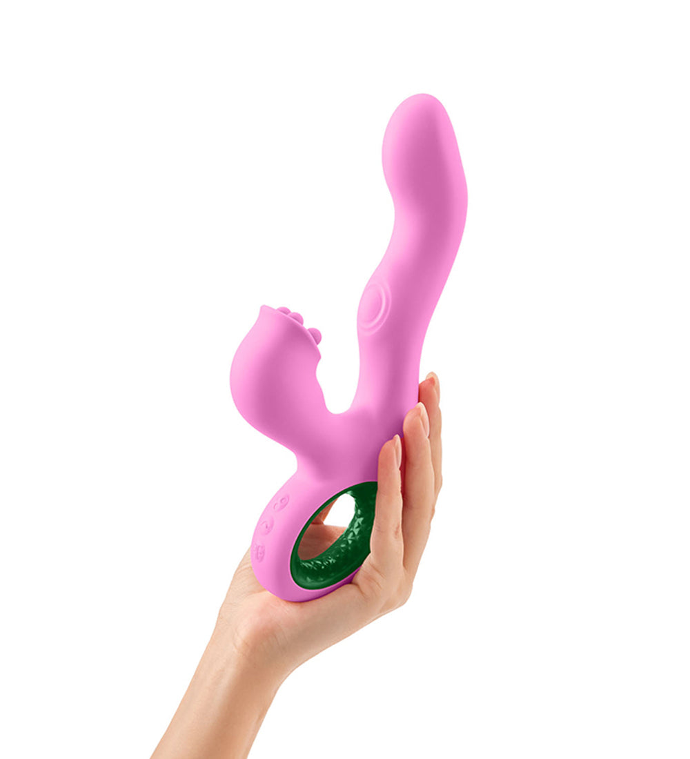 Pallina Triple-Action Rabbit Vibrator - Pink | 810119283160 | Available at EroticWarehouse.com