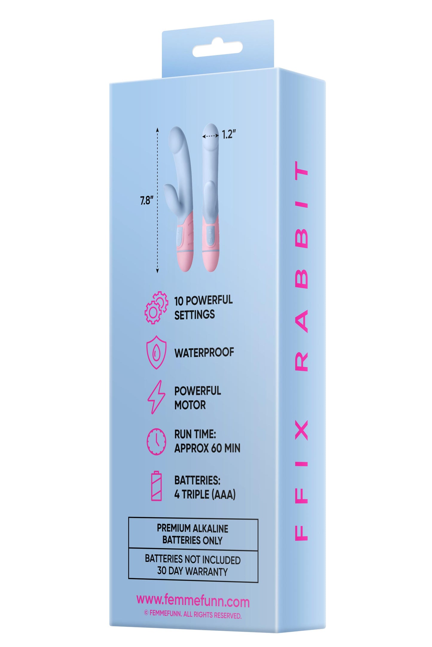 Ffix Rabbit - Light Blue | 663546903756 | Available at EroticWarehouse.com