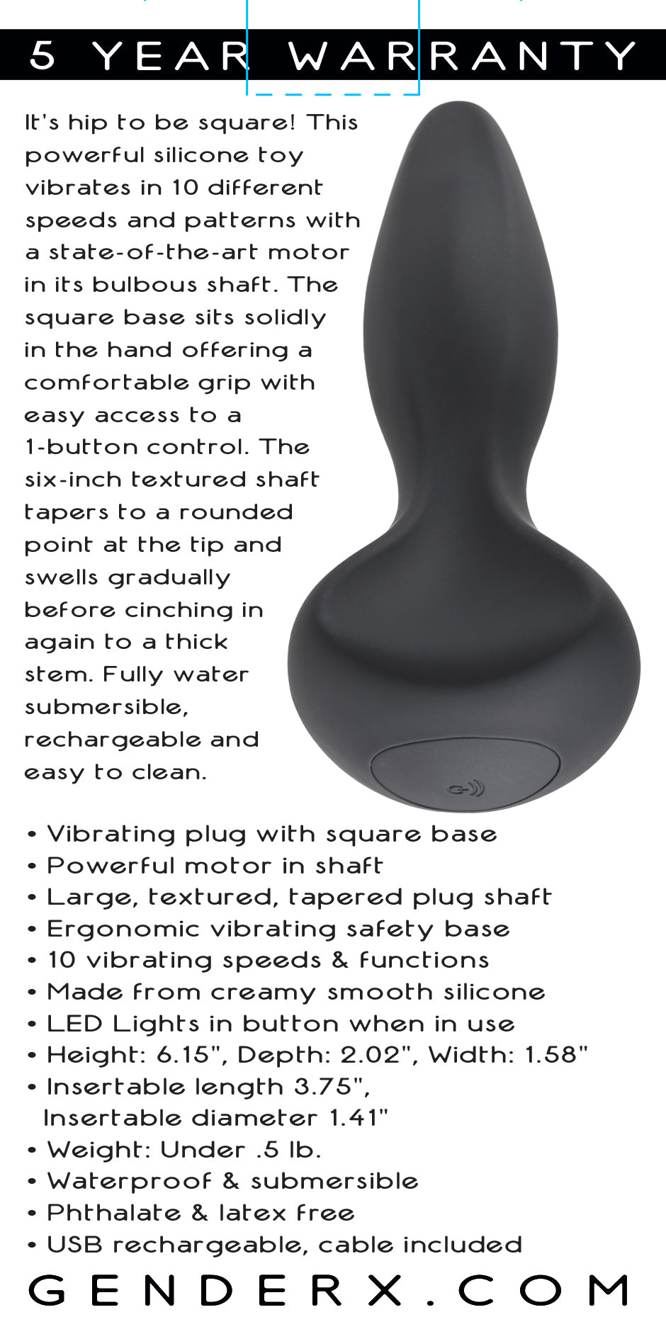 Hip to Be Square - Black | 844477022871 | Available at EroticWarehouse.com