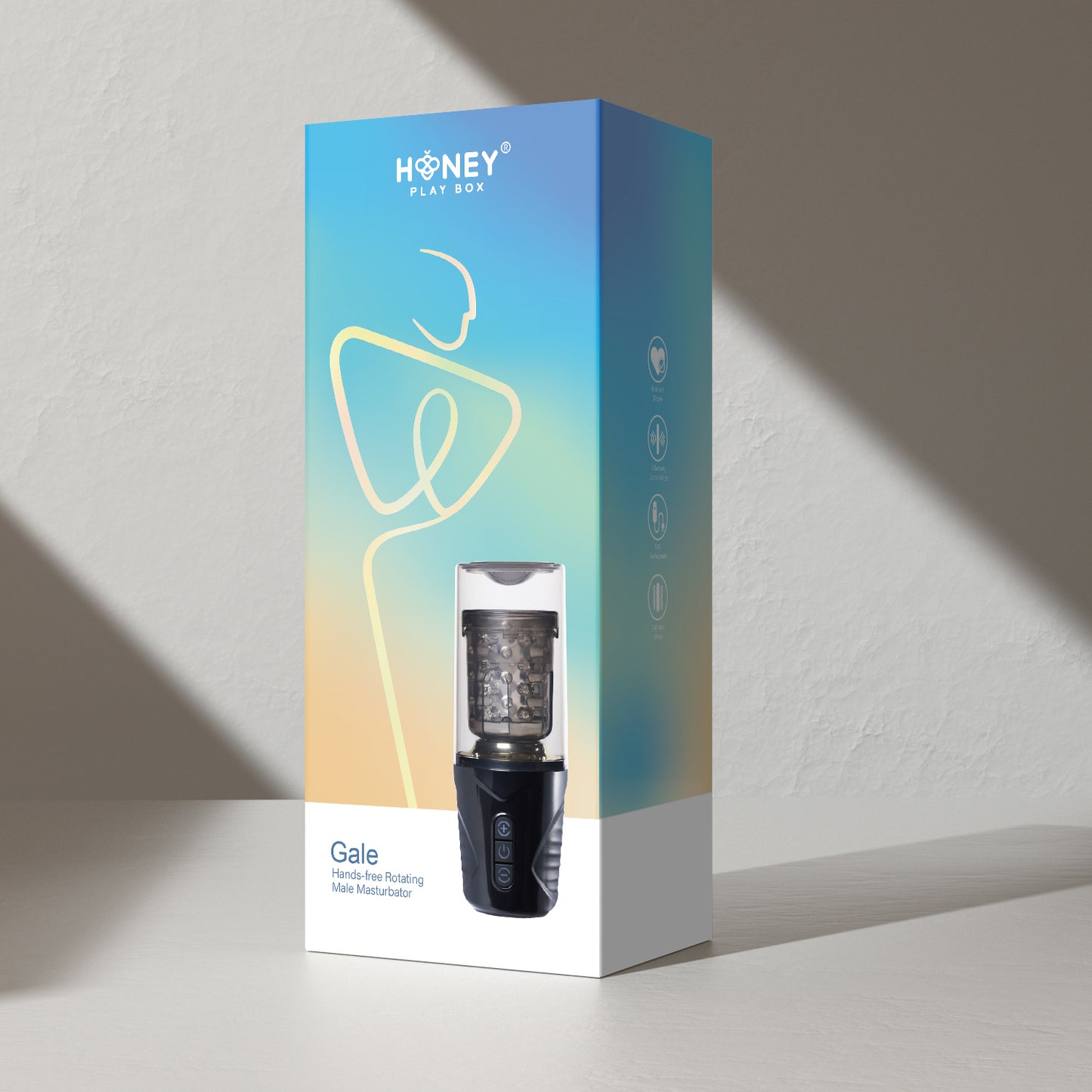 Gale - Rotating and Thrusting Male Masturbator - Black | 794568044544 | Available at EroticWarehouse.com