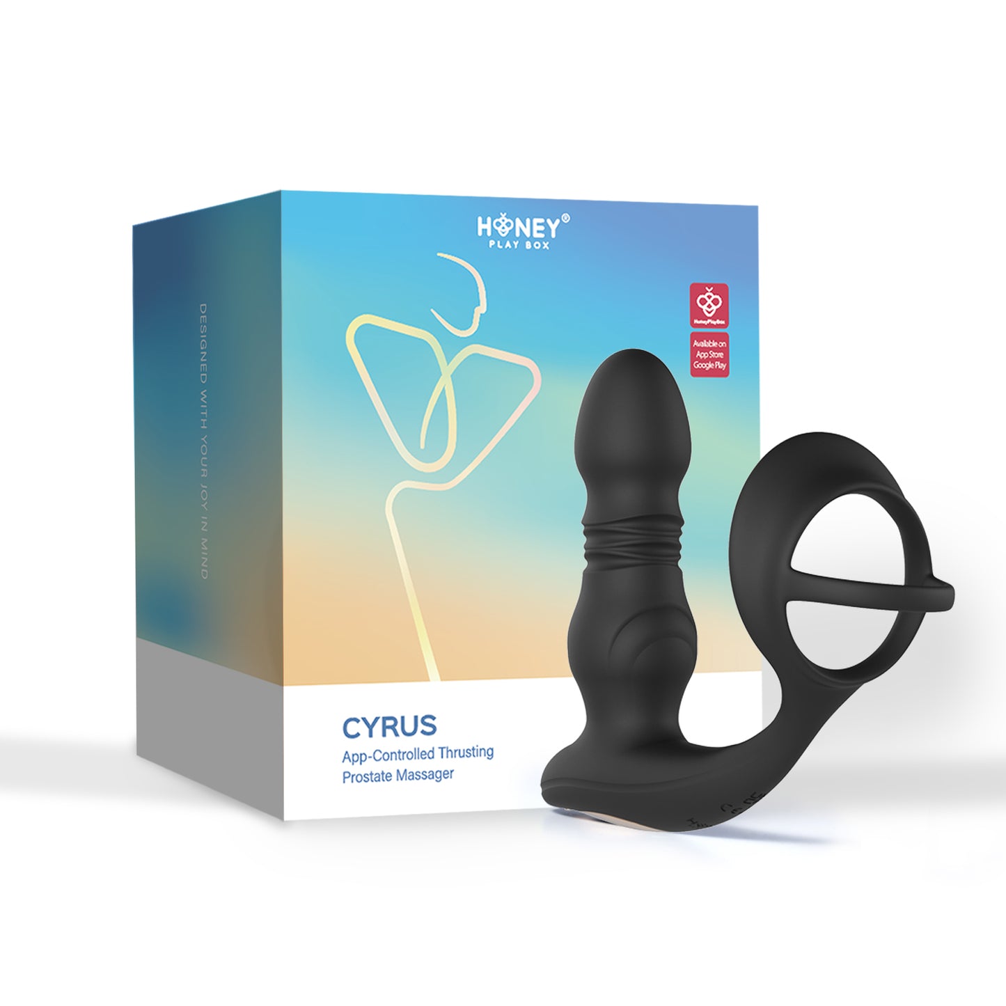 Cyrus - App Control Thrusting Prostate Massager - Black | 710022364607 | Available at EroticWarehouse.com