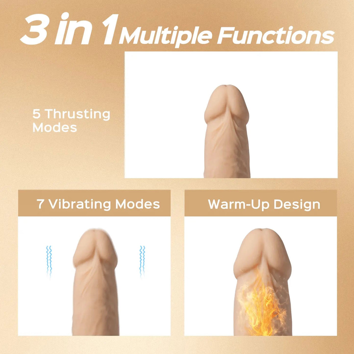 Luis-App Controlled 8.5" Real Thrusting Dildo With Clit Licker | 710022363846 | Available at EroticWarehouse.com