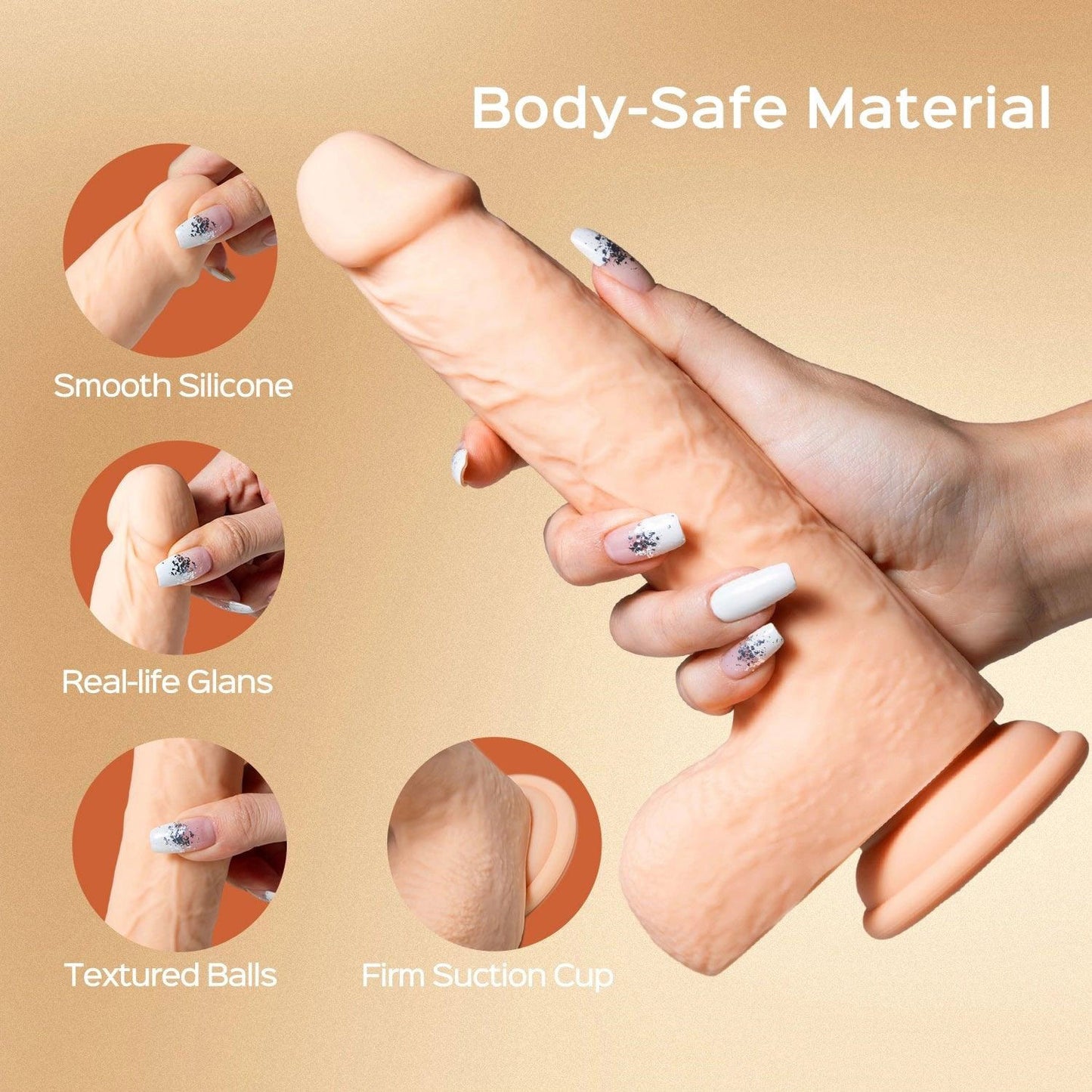 Luis-App Controlled 8.5" Real Thrusting Dildo With Clit Licker | 710022363846 | Available at EroticWarehouse.com