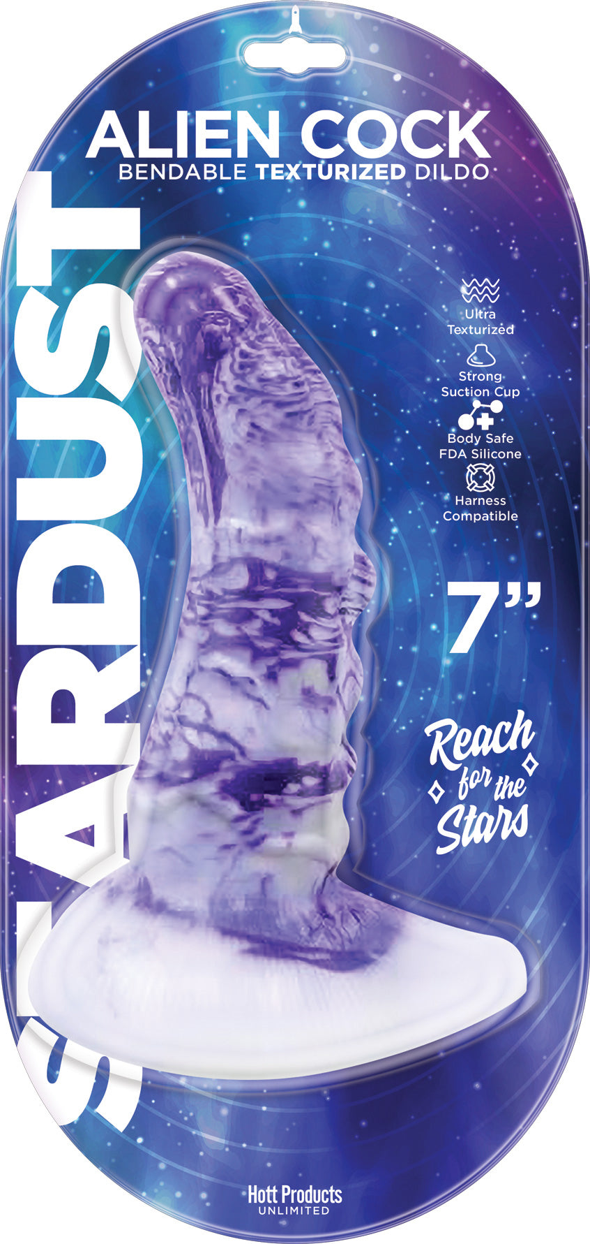Stardust - Alien Cock - Bendable Texturized Dildo Texturized Dildo - 7 Inch | 818631034789 | Available at EroticWarehouse.com