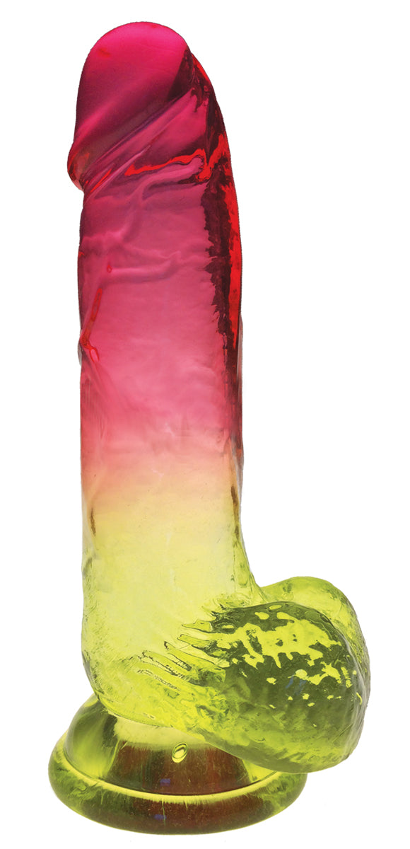 Shades - 8 Inch Gradient Dong - Pink and Yellow | 847841013048 | Available at EroticWarehouse.com