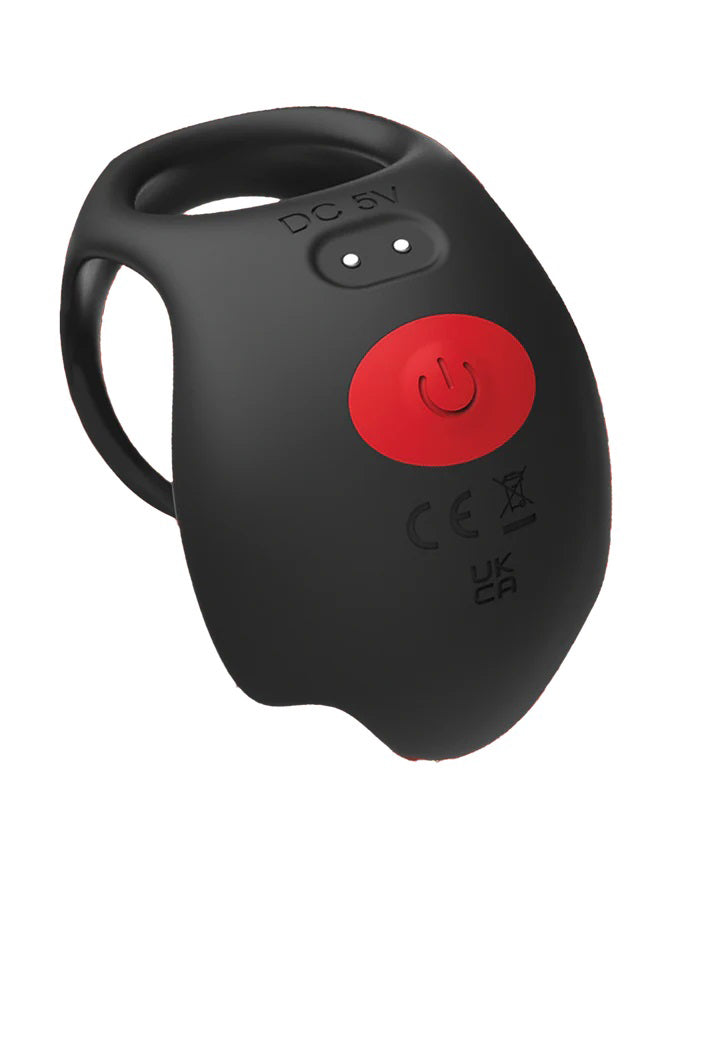 Red Dot Vibrating Cock Ring V3 With Remote - Black/red | 847841050784 | Available at EroticWarehouse.com