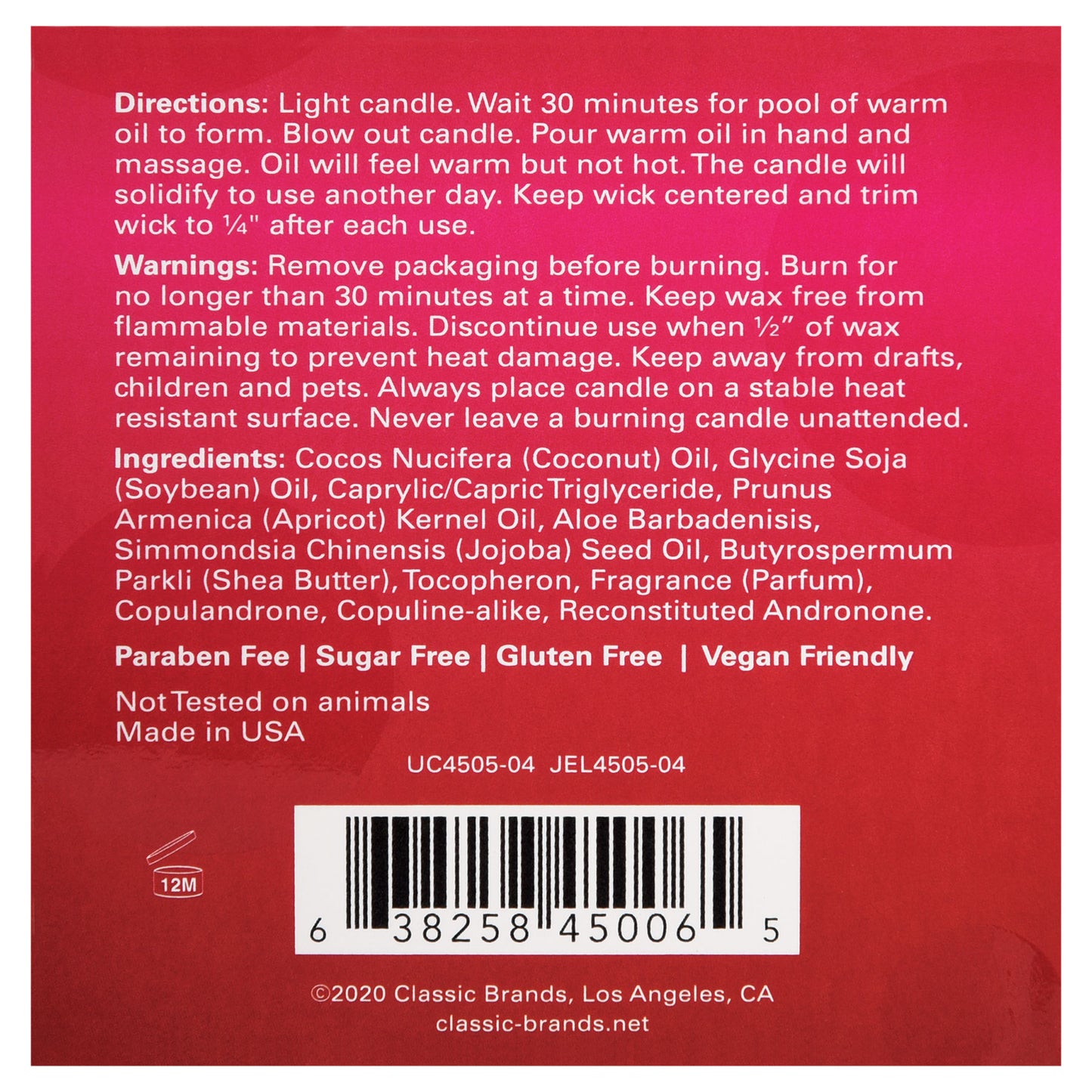 Massage Candle - Netflix and Chill - Berry Yummy - 4 Oz. Jar | 638258450065 | Available at EroticWarehouse.com