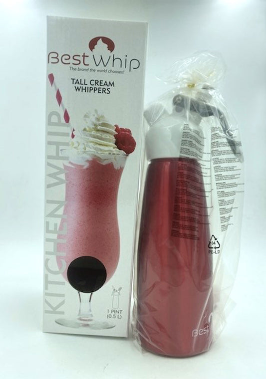 Tall Cream Whipper 1 Pint - Red | 811490700246 | Available at EroticWarehouse.com