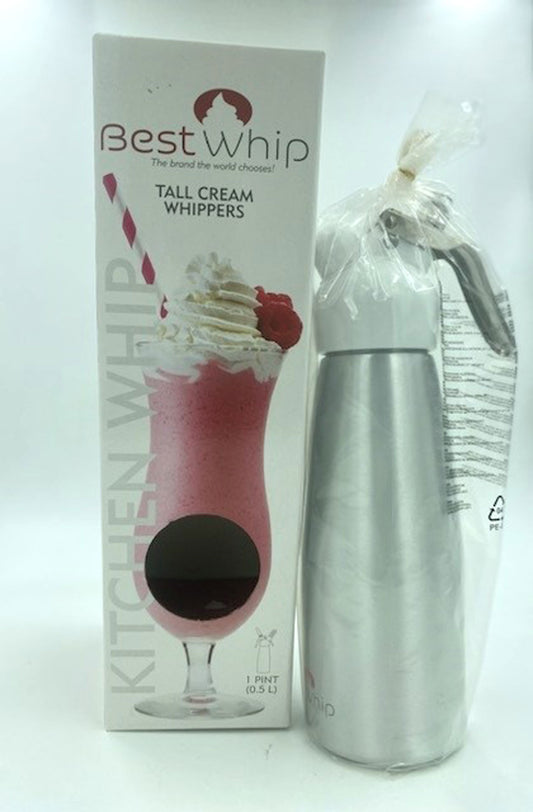 Tall Cream Whipper 1 Pint - Silver | 811490700284 | Available at EroticWarehouse.com