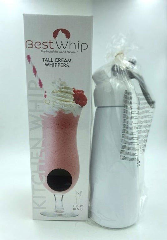 Tall Cream Whipper 1 Pint - White | 811490700277 | Available at EroticWarehouse.com