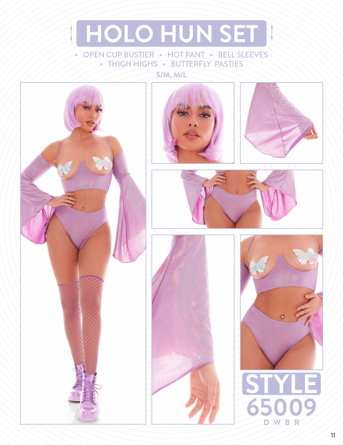 Holo Hun 5pc Set - Small/medium - Purple | 196018863765 | Available at EroticWarehouse.com
