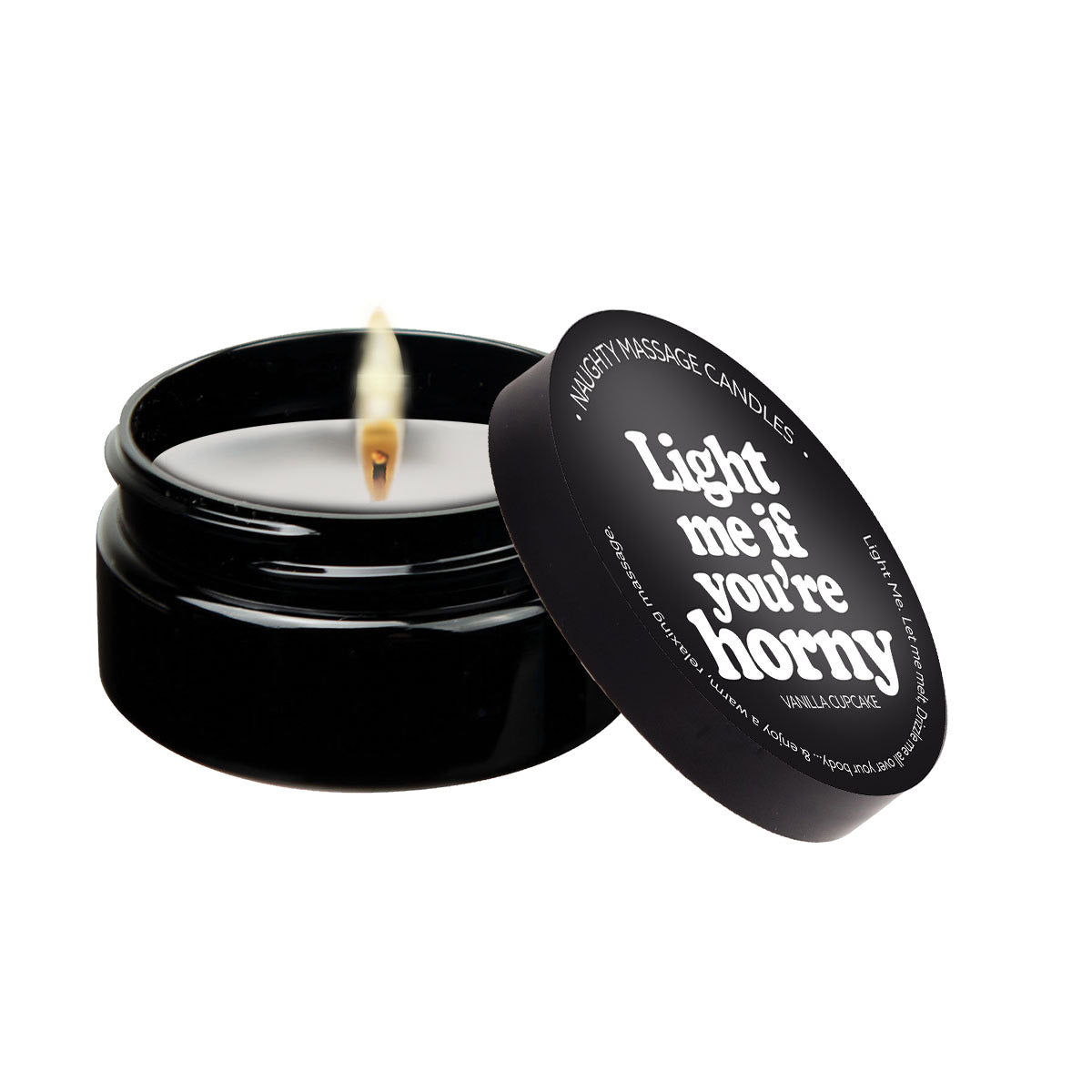 Light Me if You're Horny - Massage Candle - 2 Oz - Vanilla | 739122143028 | Available at EroticWarehouse.com