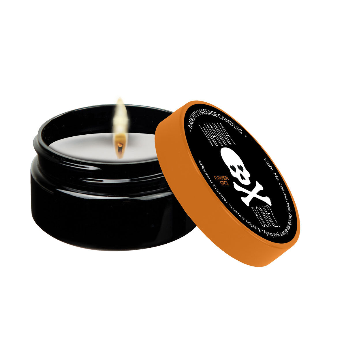 Naughty Massage Candle - Wanna Bone - Pumpkin Spice | 739122143080 | Available at EroticWarehouse.com