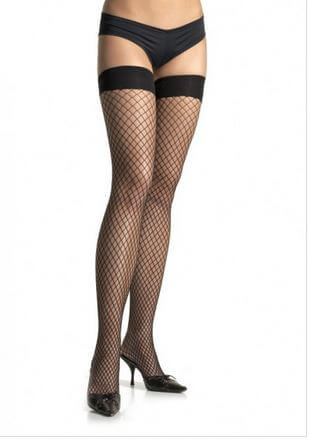 Spandex Industrial Net Thigh Highs - Black | 714718079042 | Available at EroticWarehouse.com