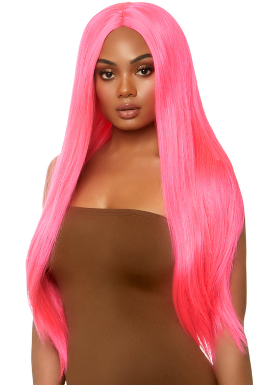 Long Straight Wig 33 Inch - Pink | 714718546469 | Available at EroticWarehouse.com