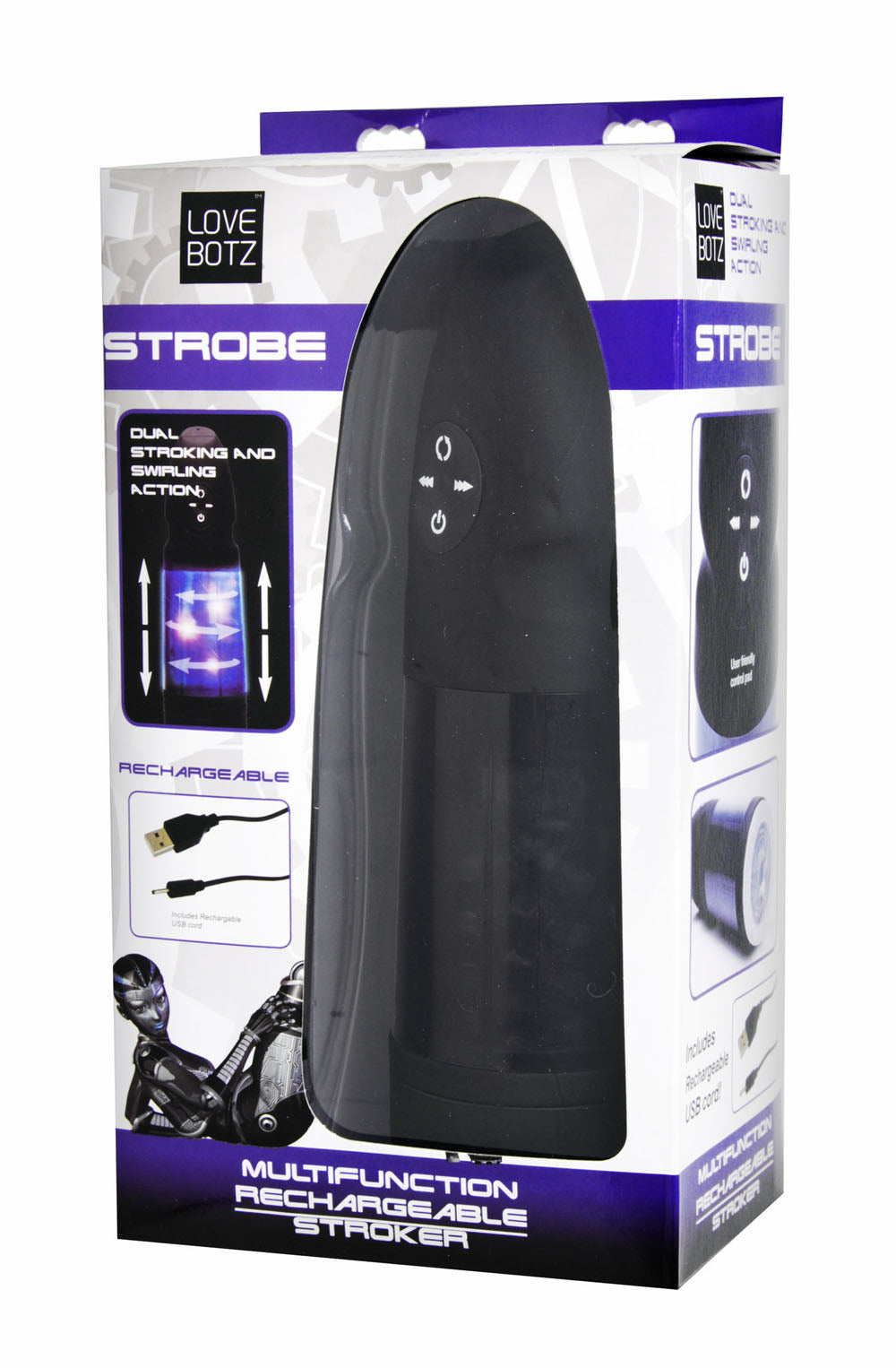 Love Botz Strobe Multifunction Rechargeable Stroker | 848518018915 | Available at EroticWarehouse.com