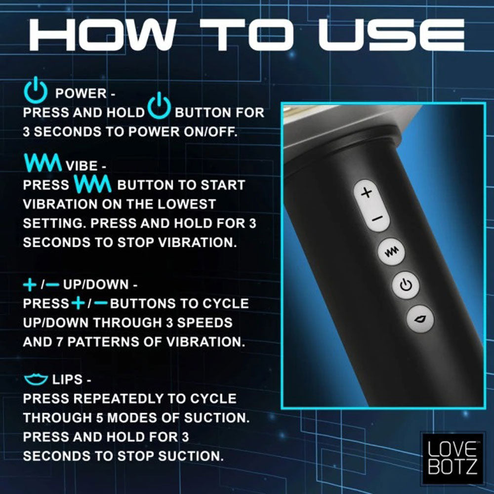 Thunder Stroker Power Sucking Masturbator - Silver | 848518054210 | Available at EroticWarehouse.com