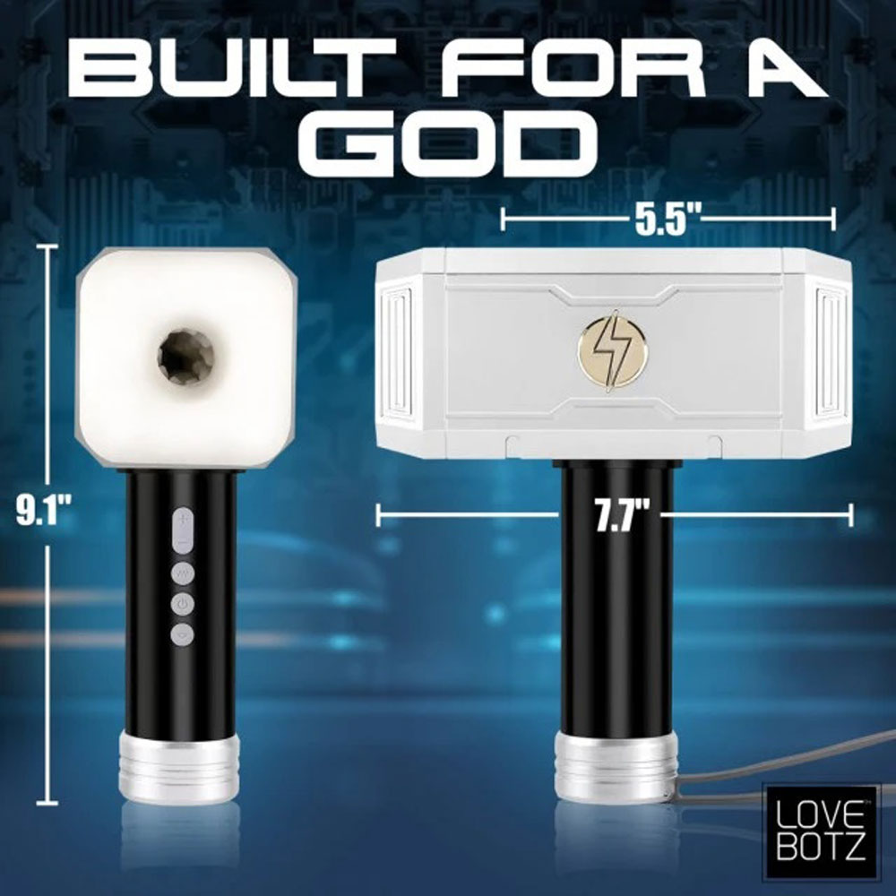 Thunder Stroker Power Sucking Masturbator - Silver | 848518054210 | Available at EroticWarehouse.com