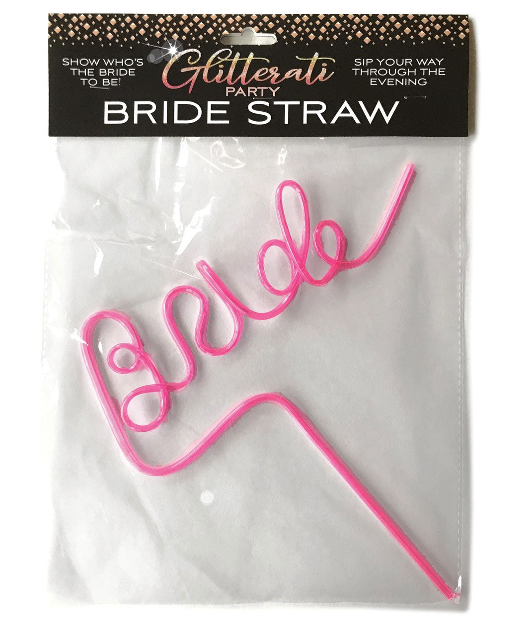 Glitterati Bride Straw | 817717010907 | Available at EroticWarehouse.com