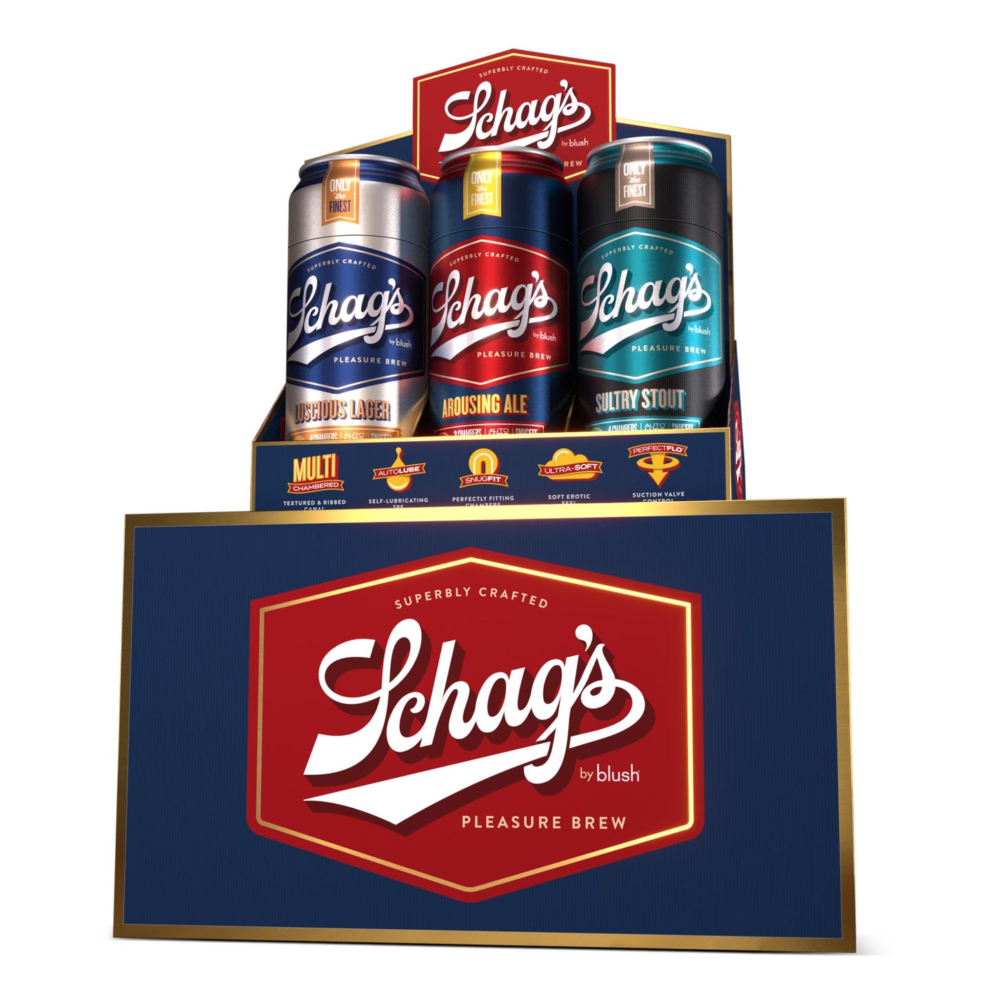 Schag's 12 Pack Stealthy Beer Can Style Penis Strokers | 702730686485 | Available at EroticWarehouse.com