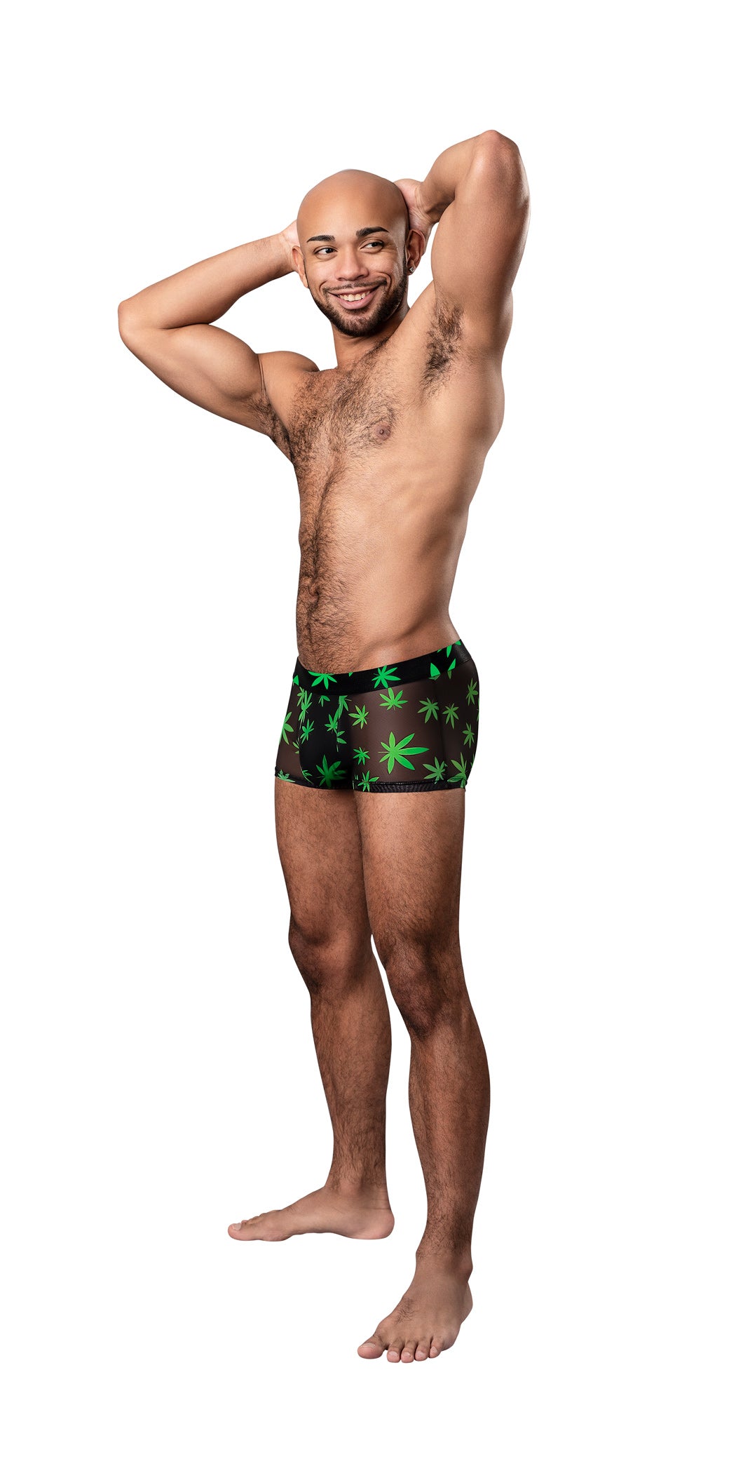 Hazy Dayz - Pouch Short - Medium - Pot Leaf | 845830092715 | Available at EroticWarehouse.com