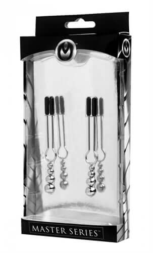 Adorn Triple Bead Nipple Clamp Set | 848518014221 | Available at EroticWarehouse.com